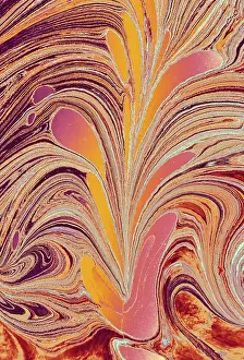 Marbled Background Image Prints: Abstract creative marbling pattern for fabric