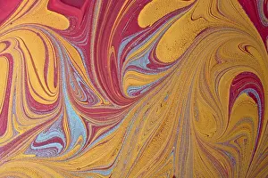Full Frame Background Image Prints: Abstract creative marbling pattern for fabric