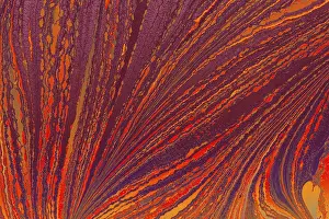 Full Frame Background Image Prints: Abstract creative marbling pattern for fabric