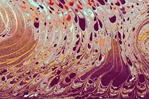 Abstract Marbling Pattern Prints: Abstract creative marbling pattern for fabric
