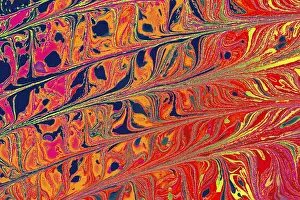 Marbled Background Image Prints: Abstract creative marbling pattern for fabric
