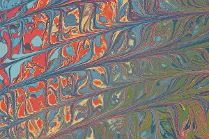 Marbled Background Image Prints: Abstract creative marbling pattern for fabric