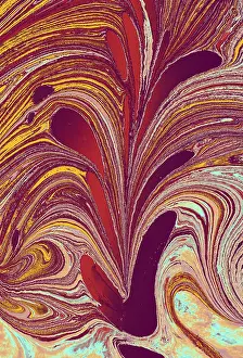 Full Frame Background Image Prints: Abstract creative marbling pattern for fabric