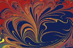 Abstract Marbling Pattern Prints: Abstract creative marbling pattern for fabric