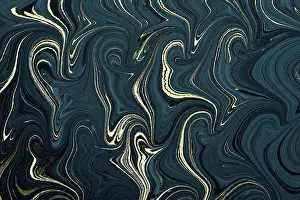 Ebru Marbling Art Prints: Abstract creative round marble pattern texture