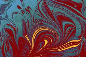 Abstract Marble Texture Prints: Abstract creative round marble pattern texture