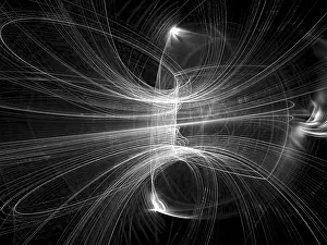 Fractal Geometry Background Prints: Abstract dark background - computer-generated image