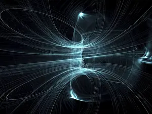Fractal Geometry Background Prints: Abstract dark background - computer-generated image