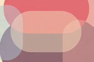 Geometric Illustration Prints: Abstract design featuring soft