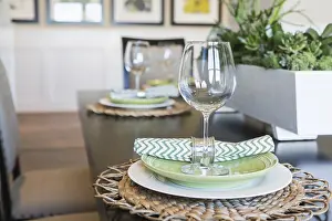 Luxury Table Setting Ideas Prints: Abstract of dining table with place settings