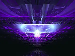 Computer Generated Fractals Prints: Abstract esoteric or sci fi background - computer-generated 3d illustration