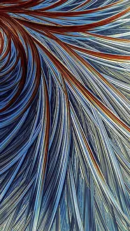 Fractal Geometry Design Prints: Abstract feather background - computer-generated image