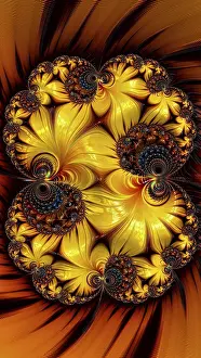 Abstract Fractal Background Prints: Abstract festive background - computer-generated image