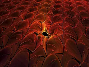 Digital Abstract Illustration Prints: Fractal Background Print - Digital Art Design
