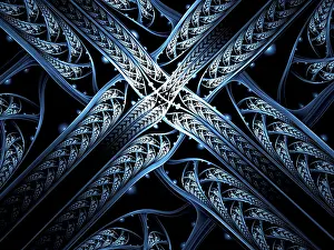 Abstract Fractal Background Prints: Abstract fractal background - computer-generated image