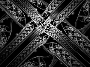 Abstract Fractal Background Prints: Abstract fractal background - computer-generated image