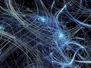 Digital Art Prints: Abstract Fractal Background Print - Digital Art