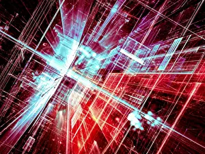 Abstract Computer Graphics Prints: Abstract future technology background - computer-generated image