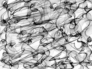 Digital Art Prints: Black and White Pattern Print