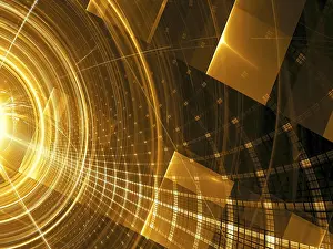 Abstract Golden Background Prints: Abstract golden background - computer-generated image