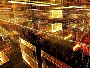Abstract Golden Background Prints: Abstract golden background - computer-generated image
