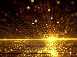 Abstract Golden Background Prints: Abstract golden background - computer-generated image with copy space