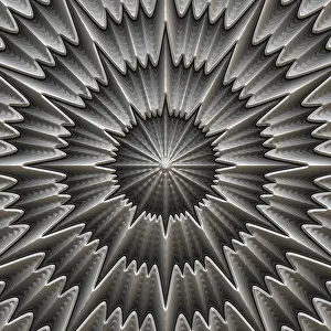 No People Illustration Prints: An abstract gray pattern 3D illustration