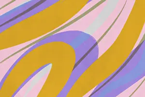 Pastel Colorful Illustration Prints: An abstract illustration featuring smooth