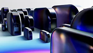 Vibrant Abstract Art Prints: Abstract image featuring glossy