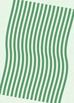 Images Dated 9th January 2024: Distorted Green Wavy Lines Print