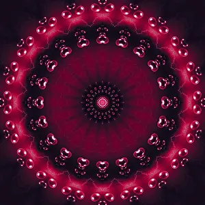 Abstract Radial Pattern Prints: Abstract magic radial pattern with transparent bubbles