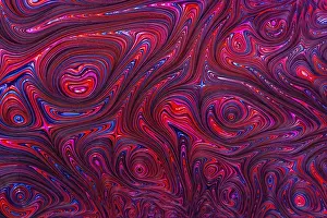 Fractal Geometry Background Prints: Abstract marble texture - computer-generated image