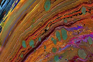 Empty Full Format Images Prints: Abstract marbling art patterns as background
