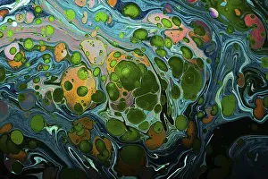 Abstract Marbling Art Prints: Abstract marbling art patterns as background