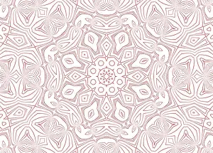 White Background Artwork Prints: Abstract pattern of red lines on white background