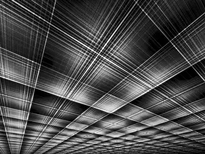 Abstract Background Prints: Abstract perspective background - computer-generated 3d illustration