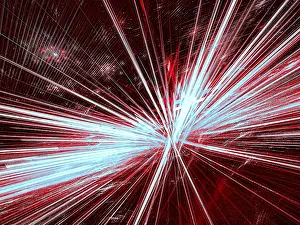 Fractal Geometry Background Prints: Abstract rays burst - computer-generated image