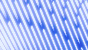 Abstract Pattern Prints: Abstract rendering featuring a pattern of white diagonal lines with a blue glow against a soft background