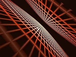 Fractal Geometry Design Prints: Abstract simple tech background - computer-generated image