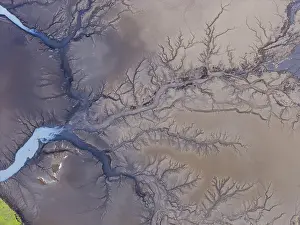 Icelandic River Landscape Prints: Abstract structures in the riverbed