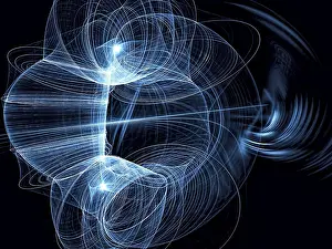 Computer Generated Fractals Prints: Abstract tech background - computer-generated image