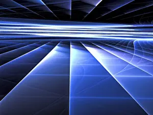 Fractal Geometry Design Prints: Abstract tech background - computer-generated image