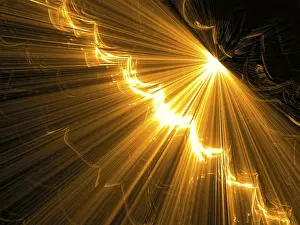 Fractal Background Prints: Abstract tech background - computer-generated image