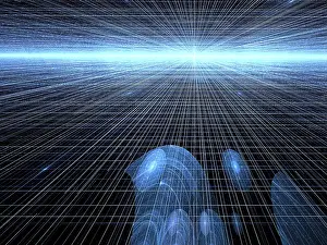 Abstract Tech Background Prints: Abstract tech background - computer-generated image