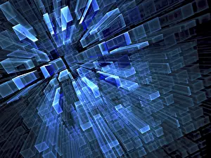 Abstract Technology Background Prints: Abstract technology background - computer-generated image