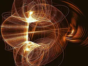 Computer Generated Fractals Prints: Abstract technology background - computer-generated image
