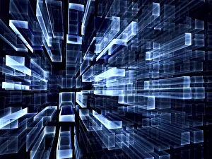 Abstract Technology Background Prints: Abstract technology background - computer-generated image