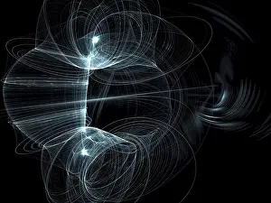 Fractal Background Prints: Abstract technology background - computer-generated image
