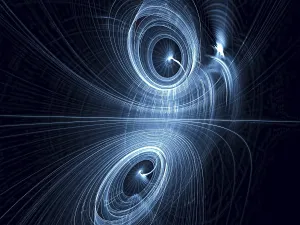 Digital Art Prints: Abstract Technology Print - Fractal Geometry Background