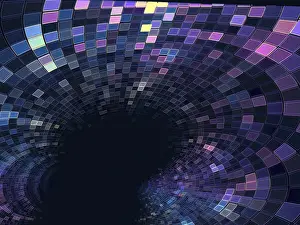 Fractal Geometry Design Prints: Abstract technology background with copy space - computer-generated image